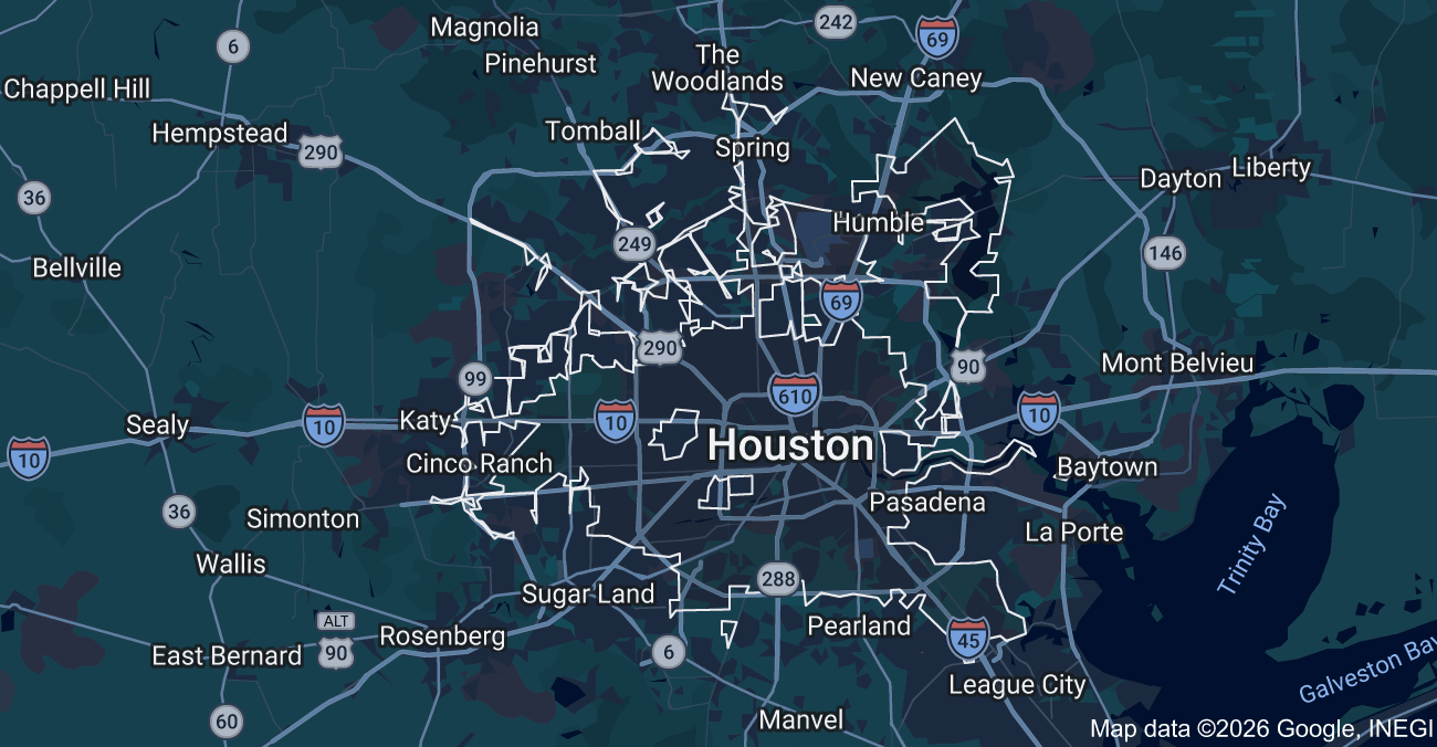 Houston Texas Service Area for Texas Backup Power Solutions
